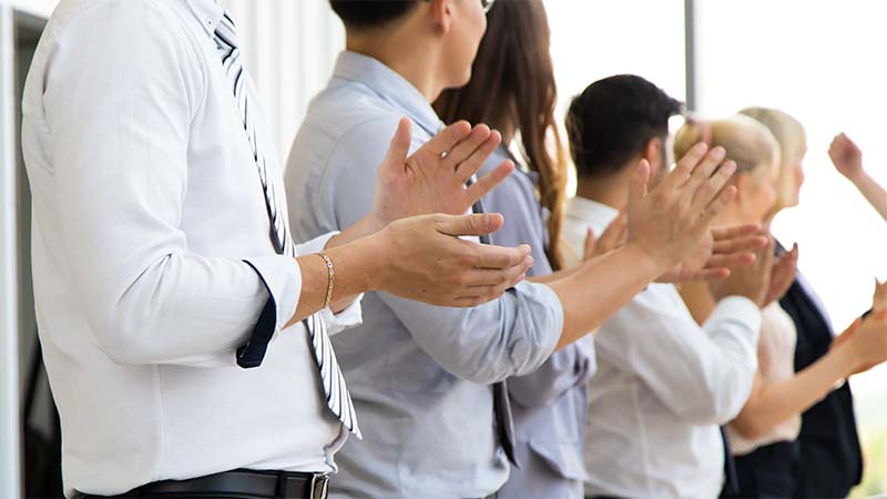 People Clapping For Employee Recognition