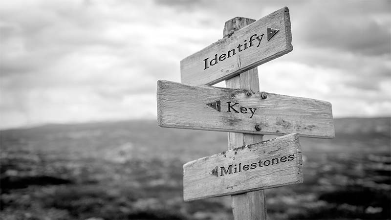 Signs Saying Identify Key Milestones